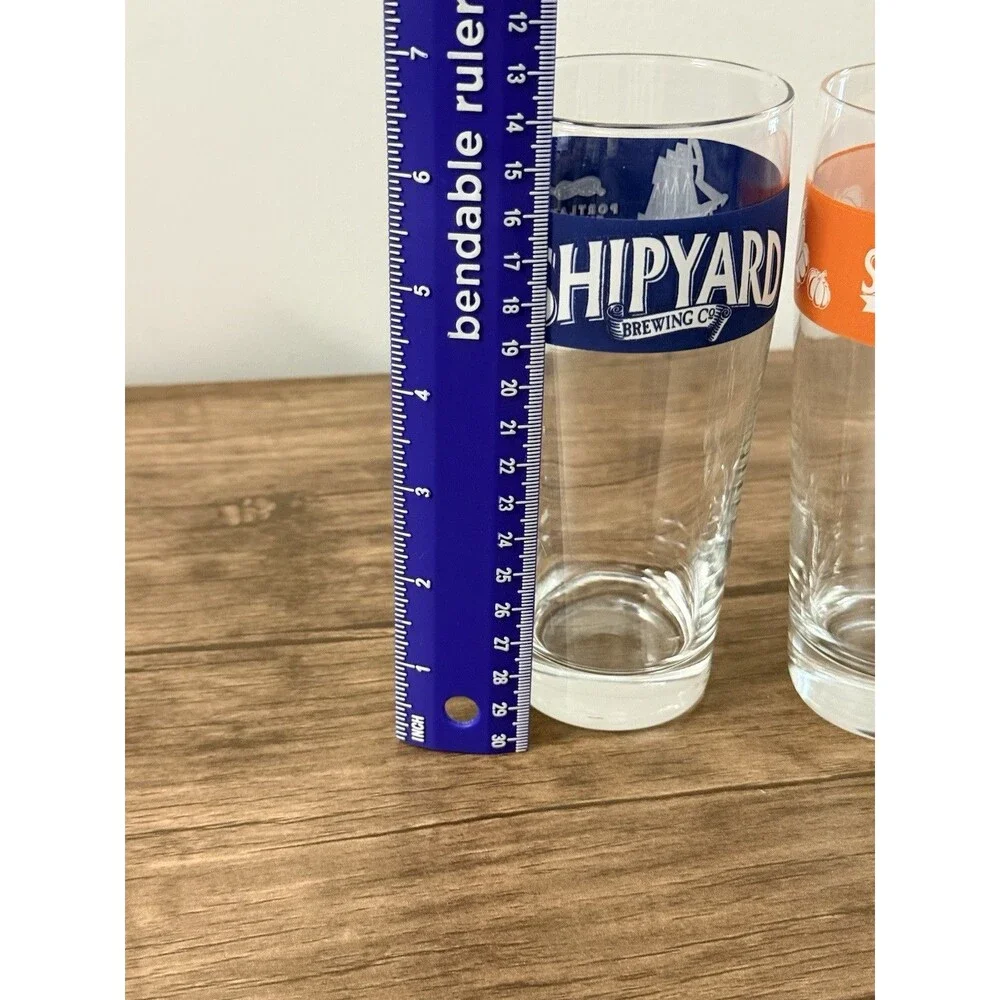 Shipyard Brewing Co. Beer Glass Portland Maine | Set Of 3 | Pumpkin head